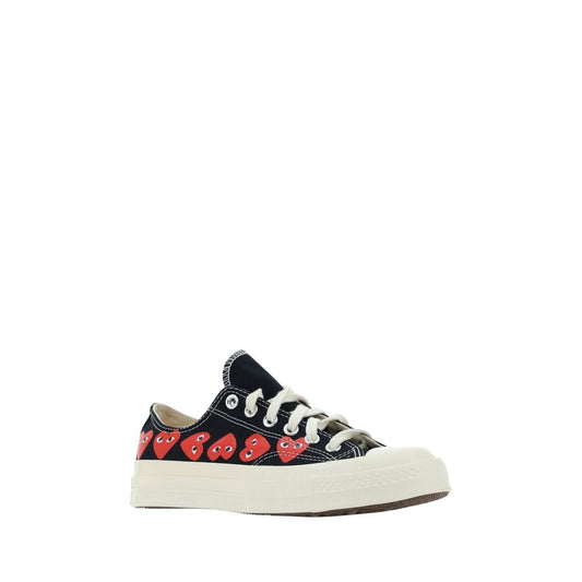 Black Canvas Low Top Sneakers