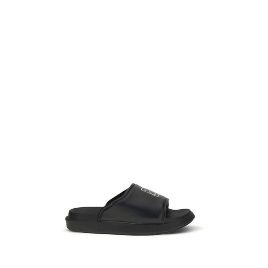Black Calf Leather Bos Taurus Sandals