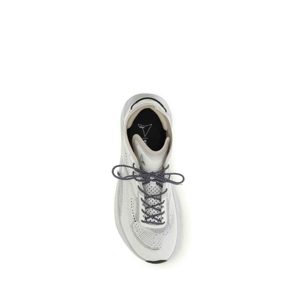 White Fabric Athletic Sneakers