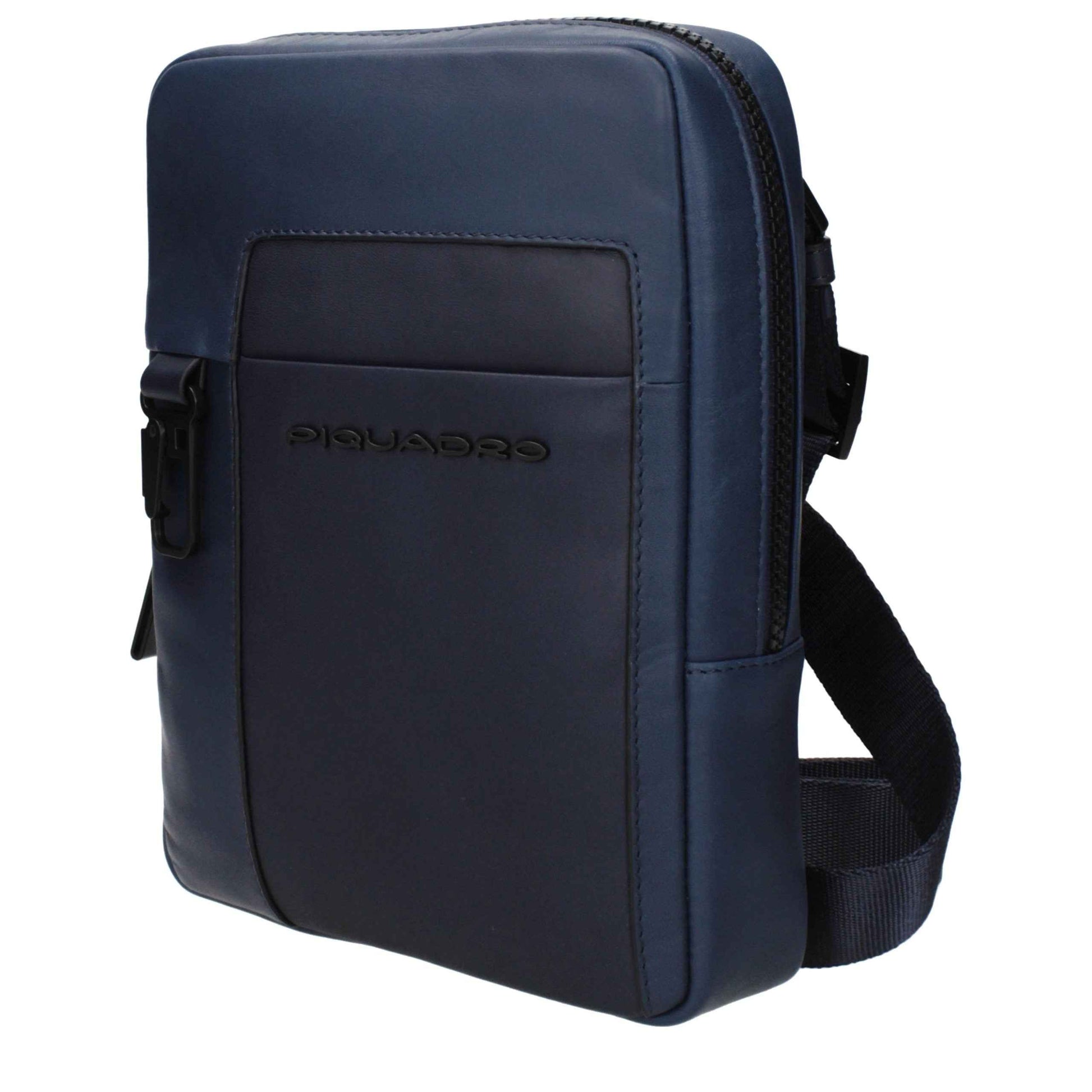 Blue Leather Crossbody Bag