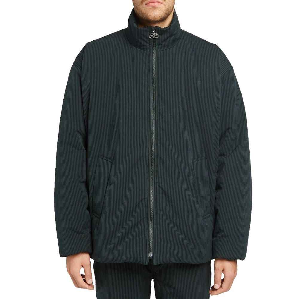 Black Cotton Full-Length Jacket