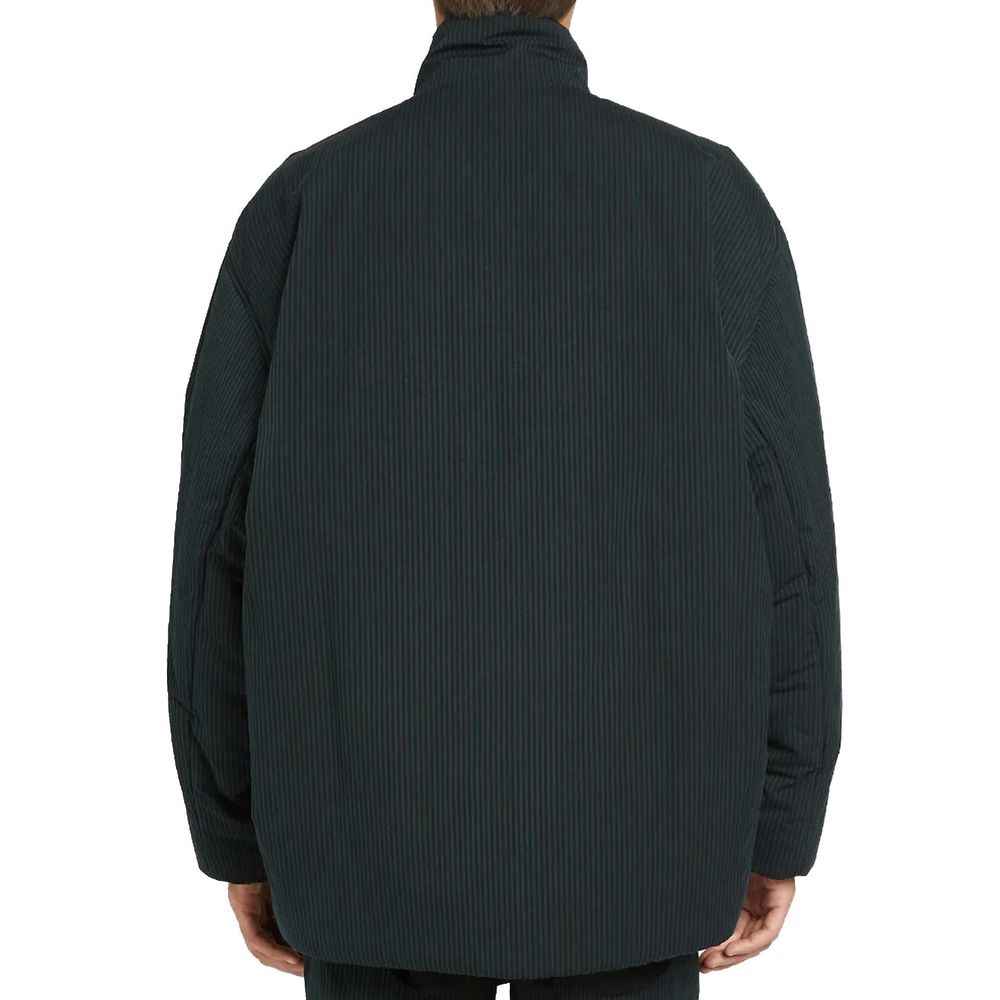 Black Cotton Full-Length Jacket