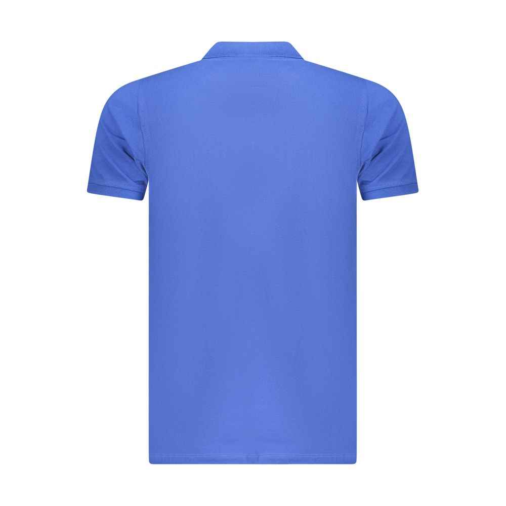 Blue Cotton Men's Polo Shirt