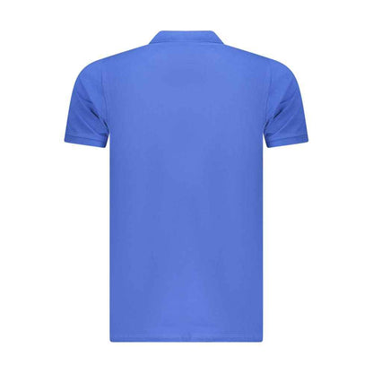 Blue Cotton Men's Polo Shirt
