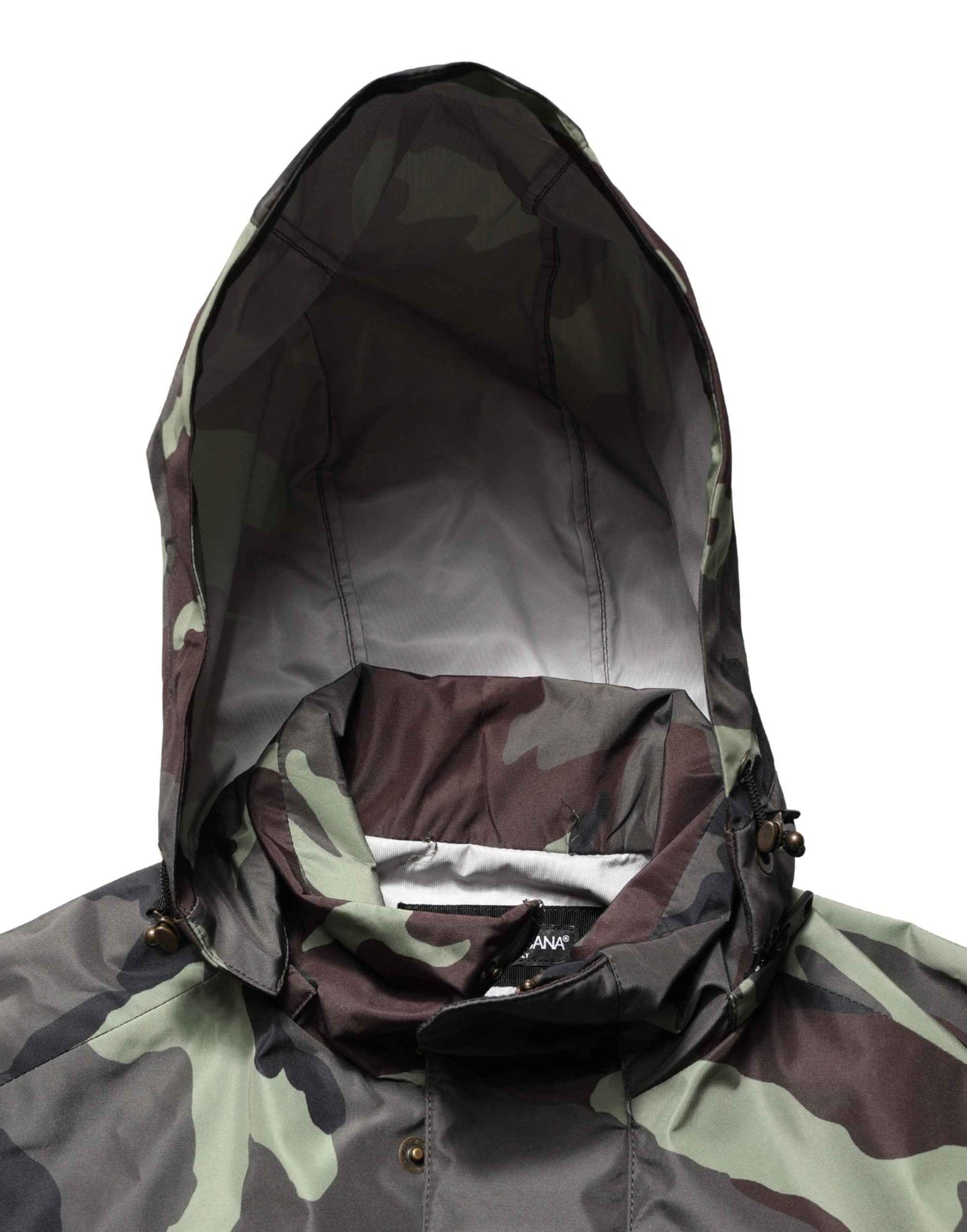 Multicolor Camouflage Hooded Bomber Jacket