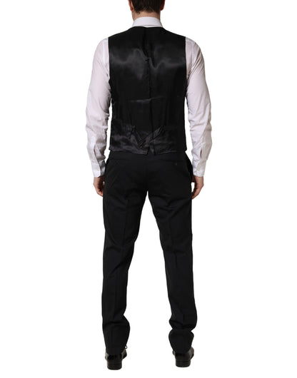 Dark Blue Wool 2 Buttons Formal 3 Piece Men Suit