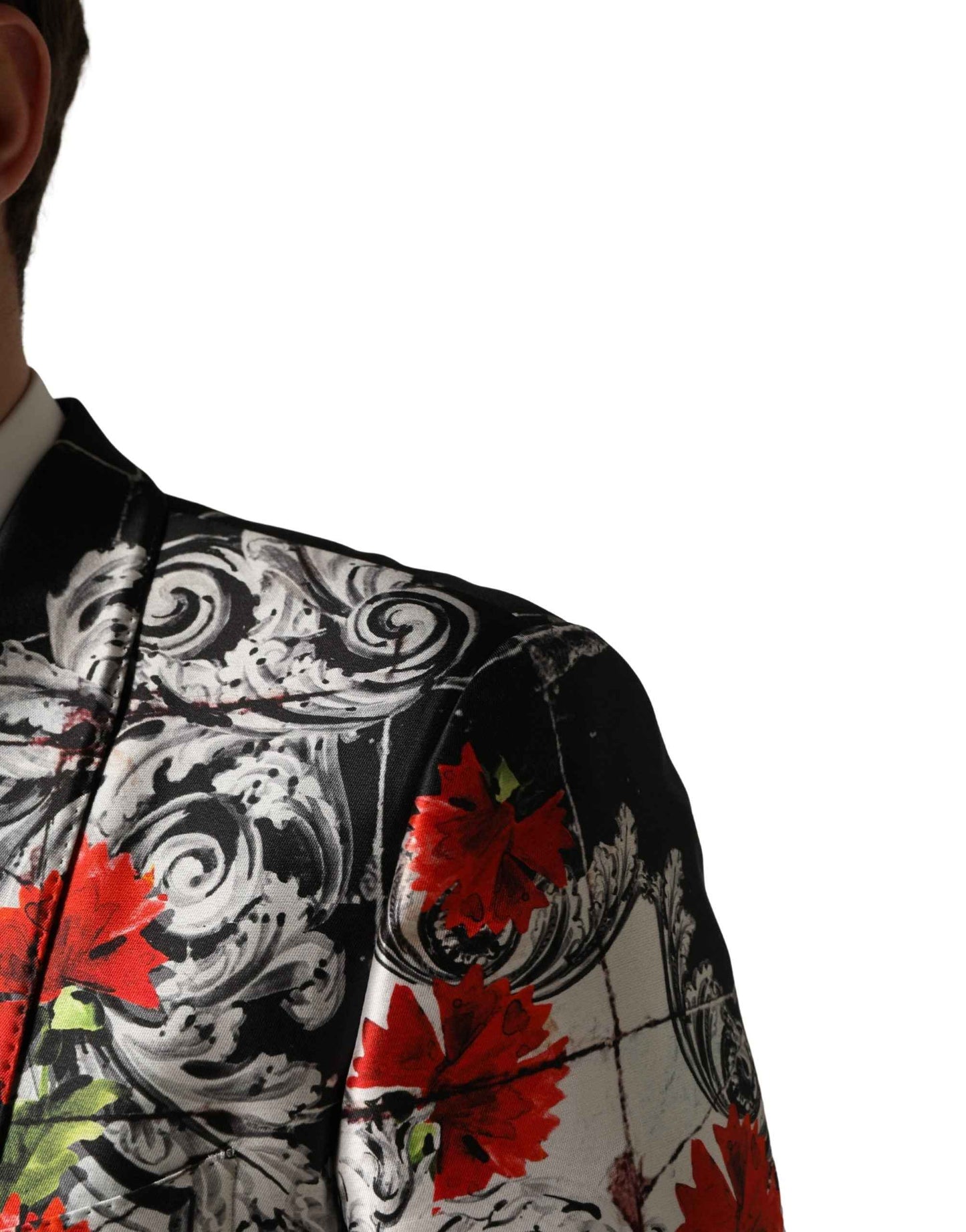 Black Floral 2 Buttons Formal 3 Piece Suit