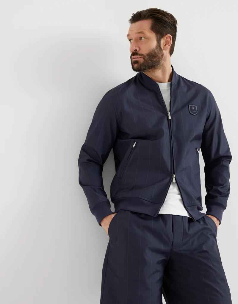 Blue Polyester Sweatshirt