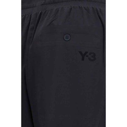 Black Polyester Bermuda Shorts
