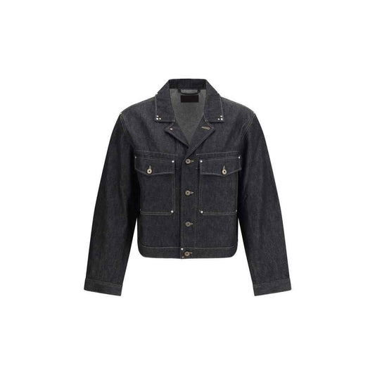 Black Cotton Denim Jacket