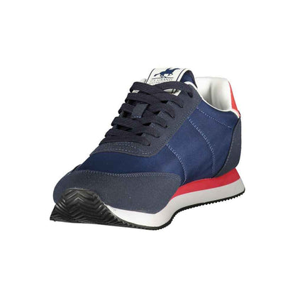 Blue Polyester Men Sneaker