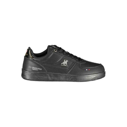 Black Polyurethane Men's Sneaker