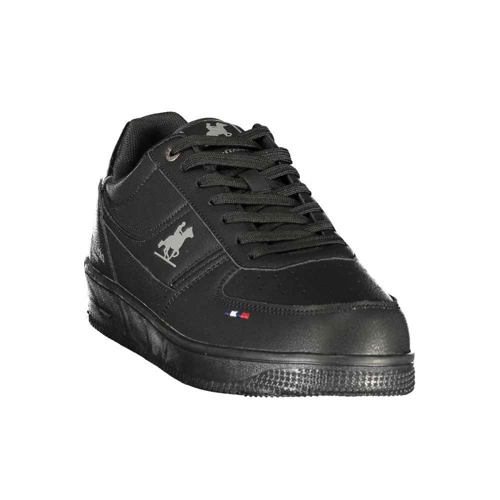 Black Polyurethane Men's Sneaker