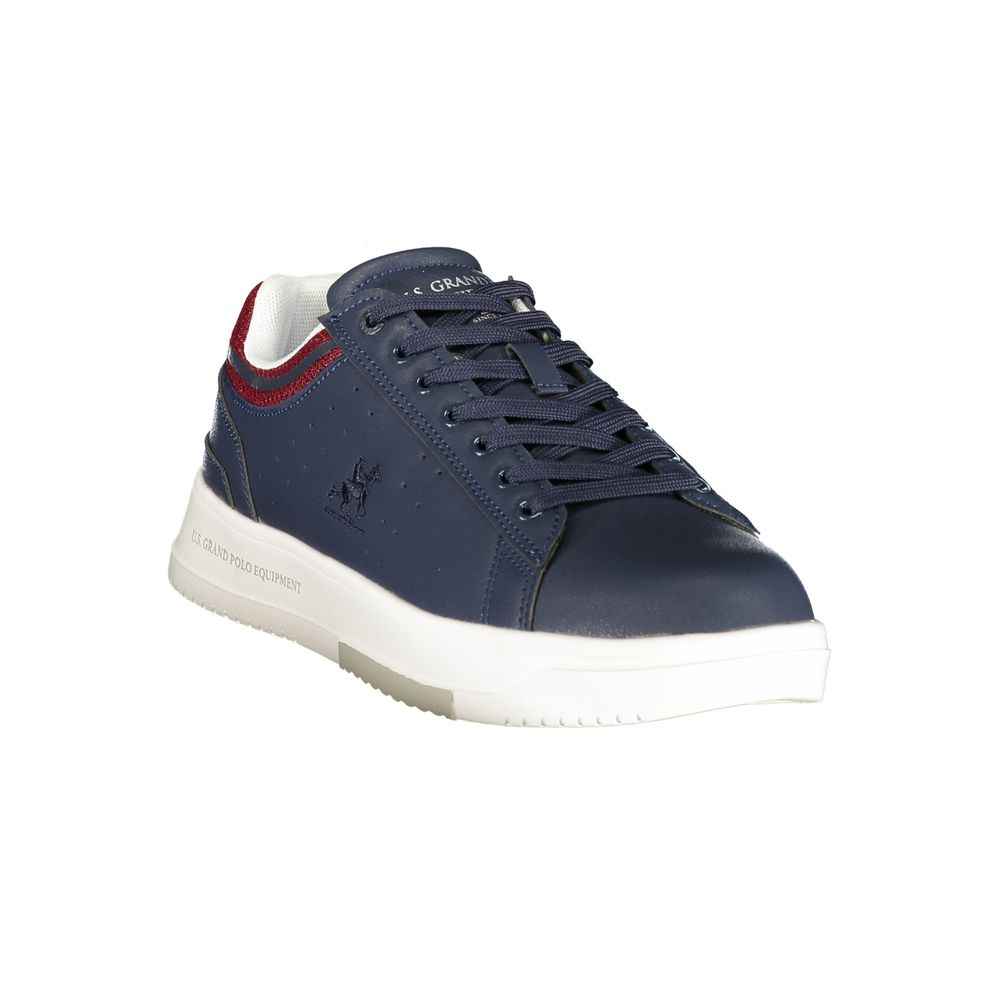 Blue Polyurethane Men's Sneaker