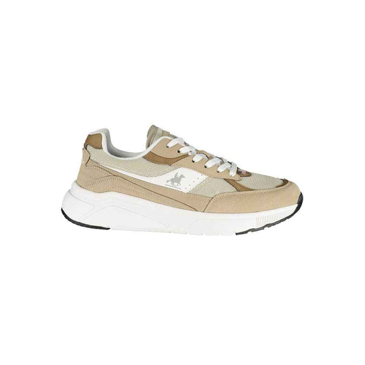Beige Polyurethane Mens Sneaker