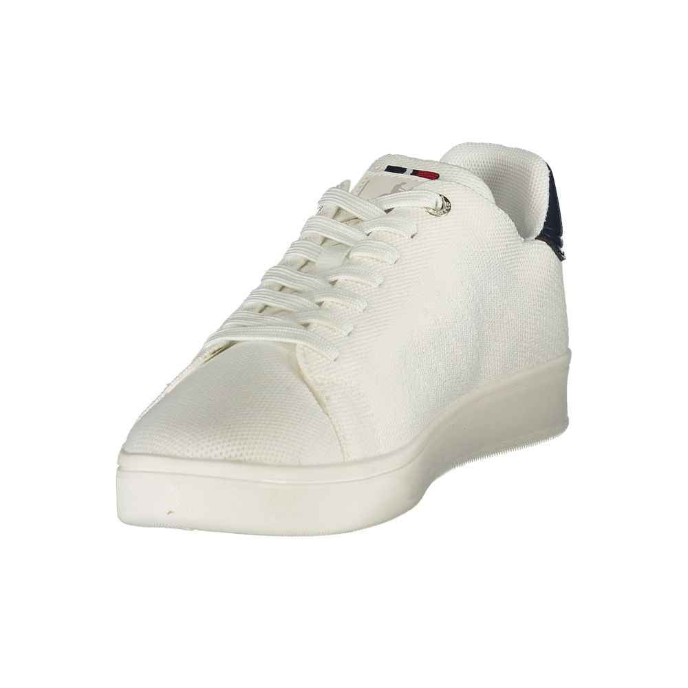 Bianco Poliestere Uomo Sneaker