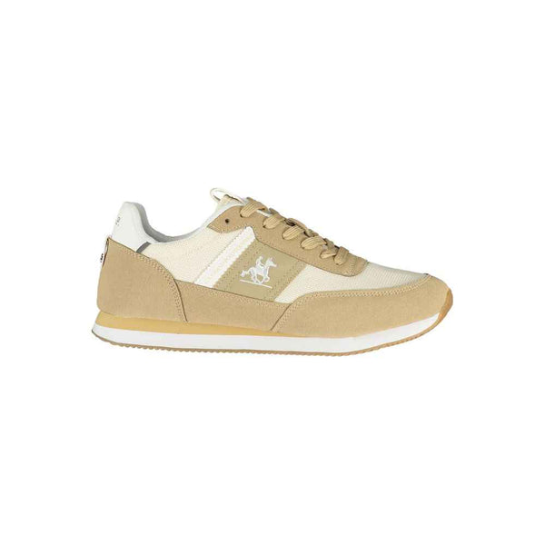 Beige Polyurethane Men's Sneaker