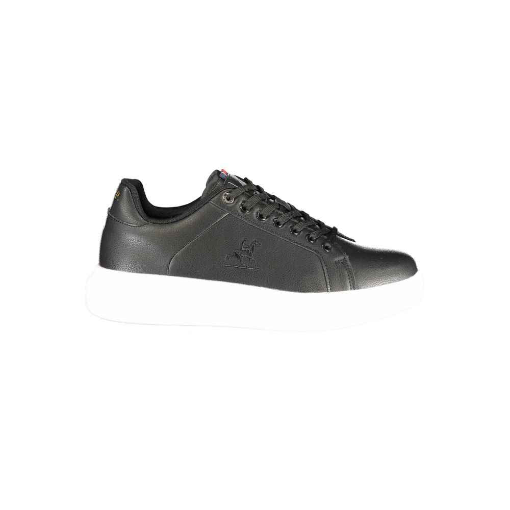 Black Polyurethane Men's Sneaker