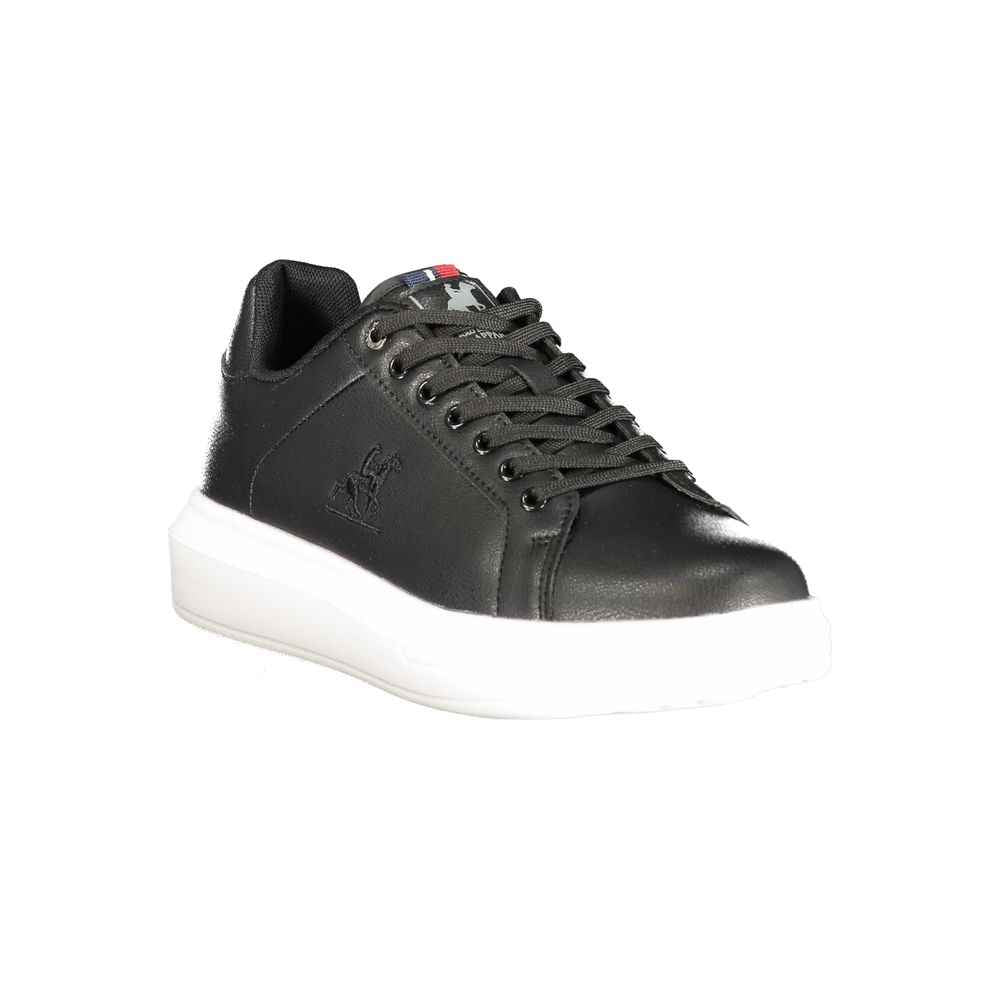 Black Polyurethane Men's Sneaker