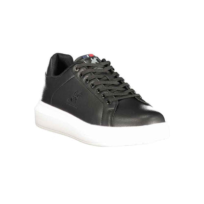 Black Polyurethane Men's Sneaker