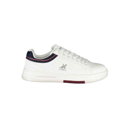 White Polyurethane Men's Sneaker