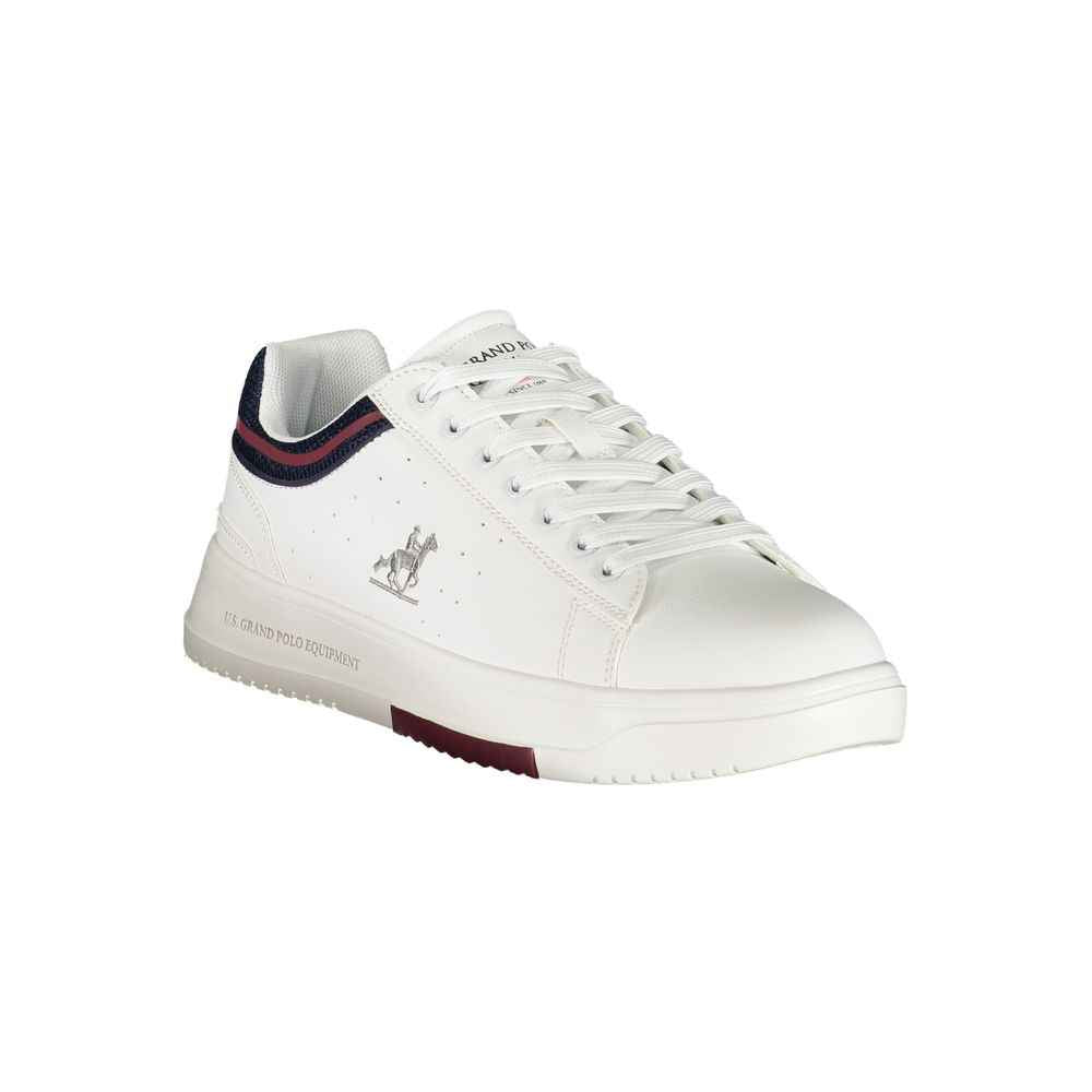White Polyurethane Men's Sneaker