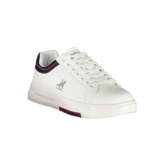 White Polyurethane Men's Sneaker
