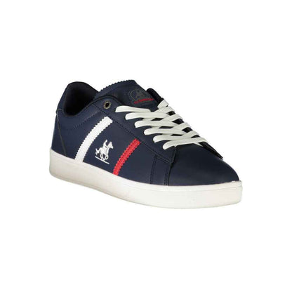 Blue Polyurethane Men's Sneaker