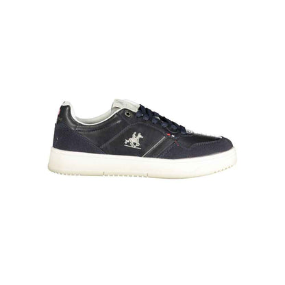 Blue Polyester Men's Sneaker