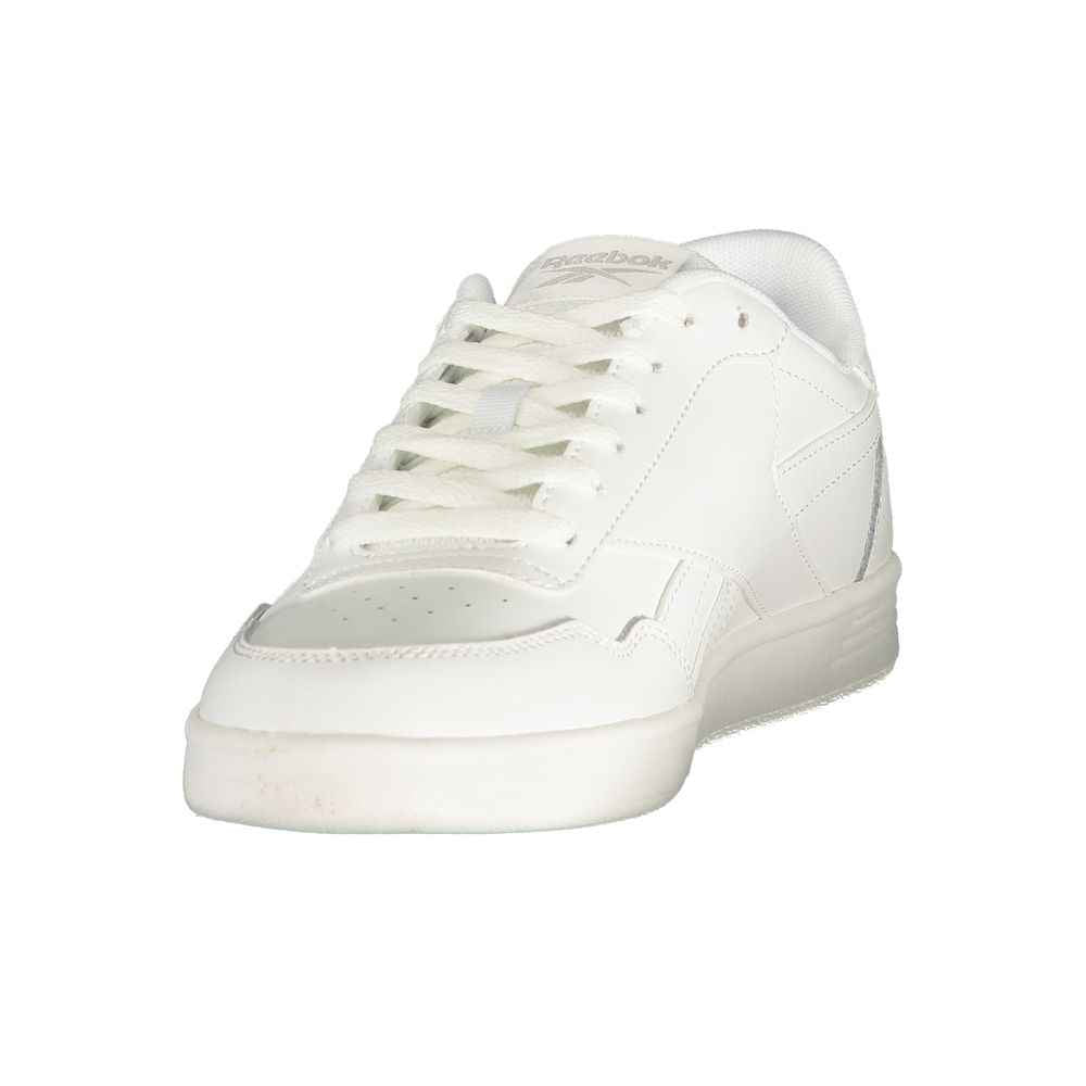 White Polyurethane Men Sneaker