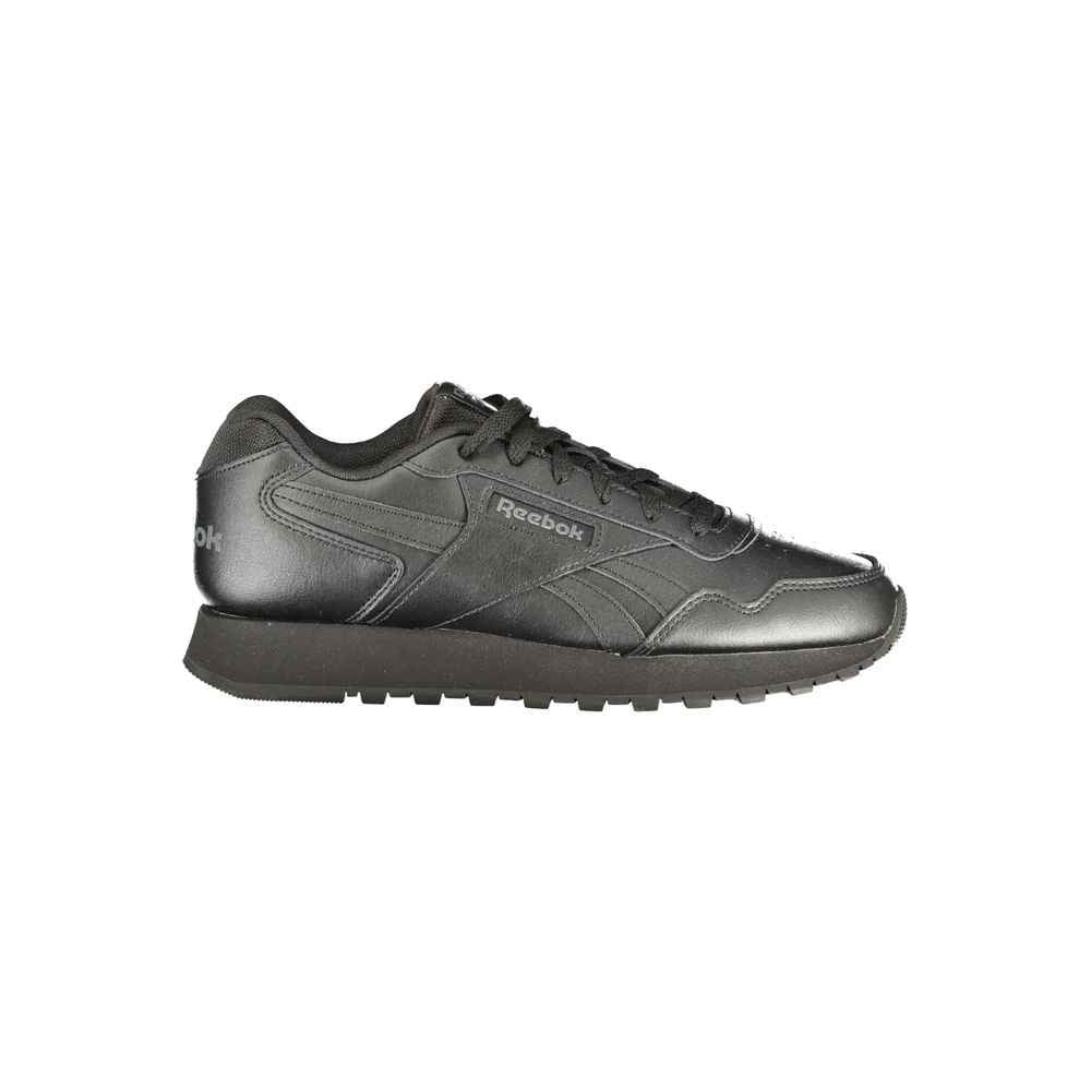 Black Polyester Athletic Sneakers
