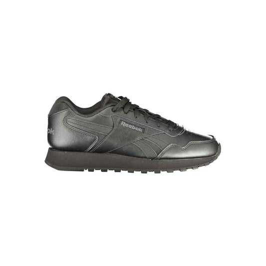 Black Polyester Athletic Sneakers