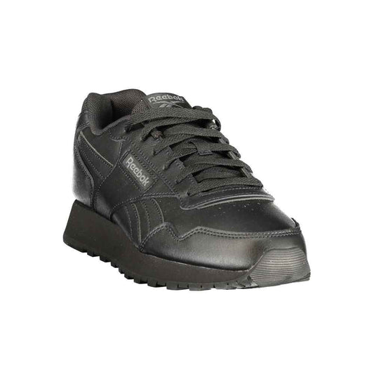 Black Polyester Athletic Sneakers