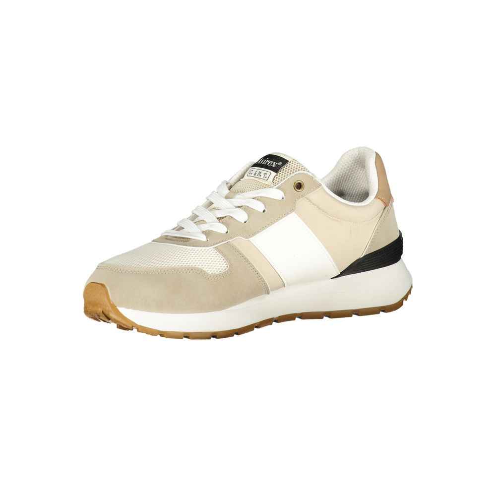 Beige Polyurethane Mens Sneaker