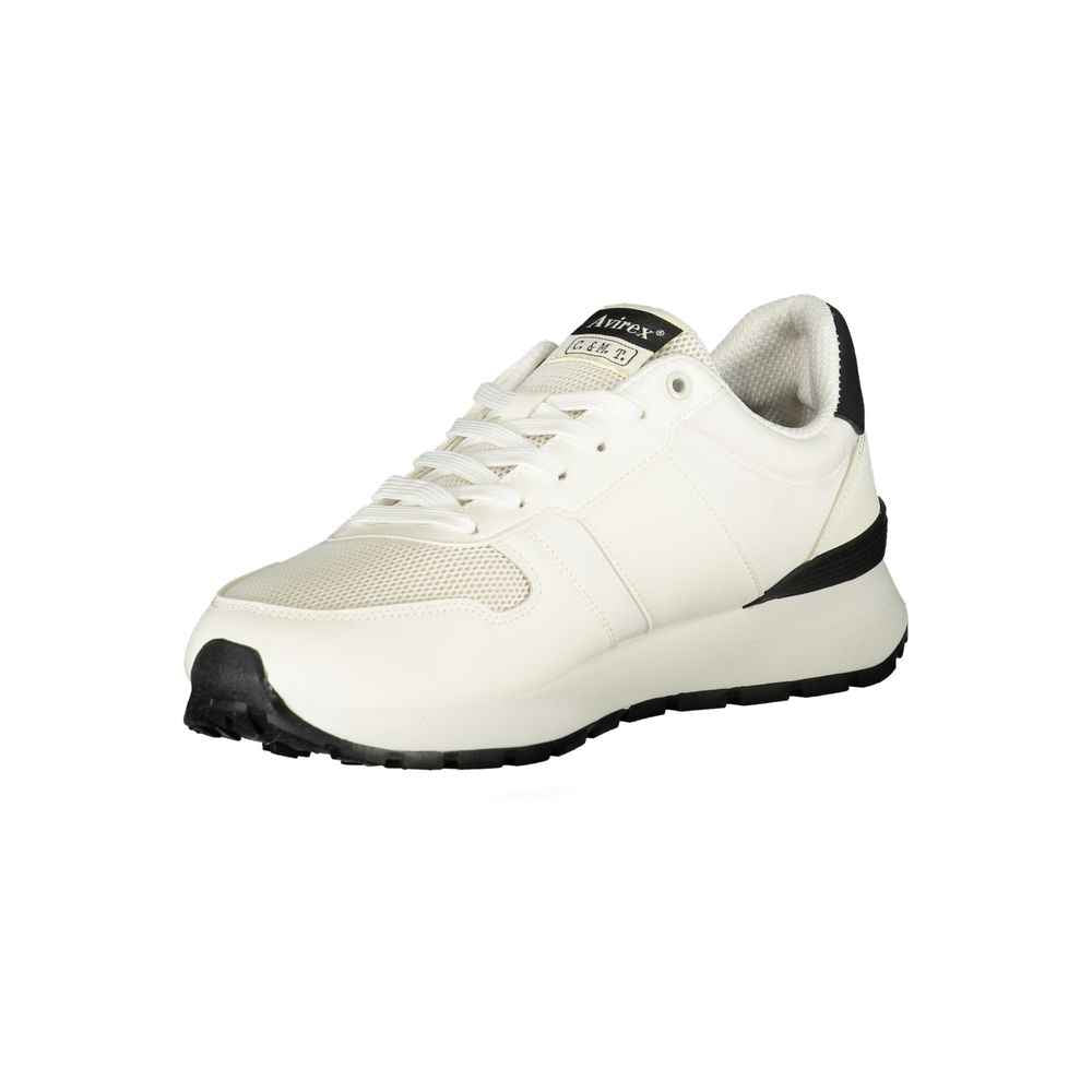 White Polyurethane Men's Sneaker