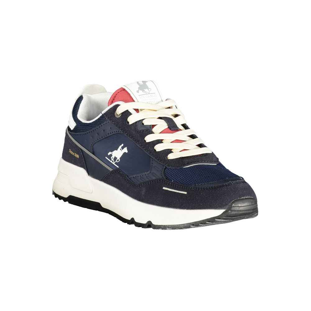 Blue Polyester Men's Sneaker