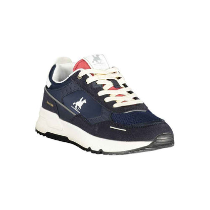Blue Polyester Men's Sneaker