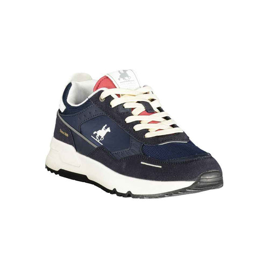 Blue Polyester Men's Sneaker