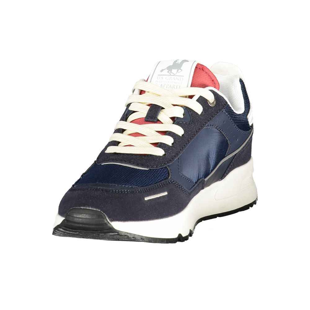 Blue Polyester Men's Sneaker