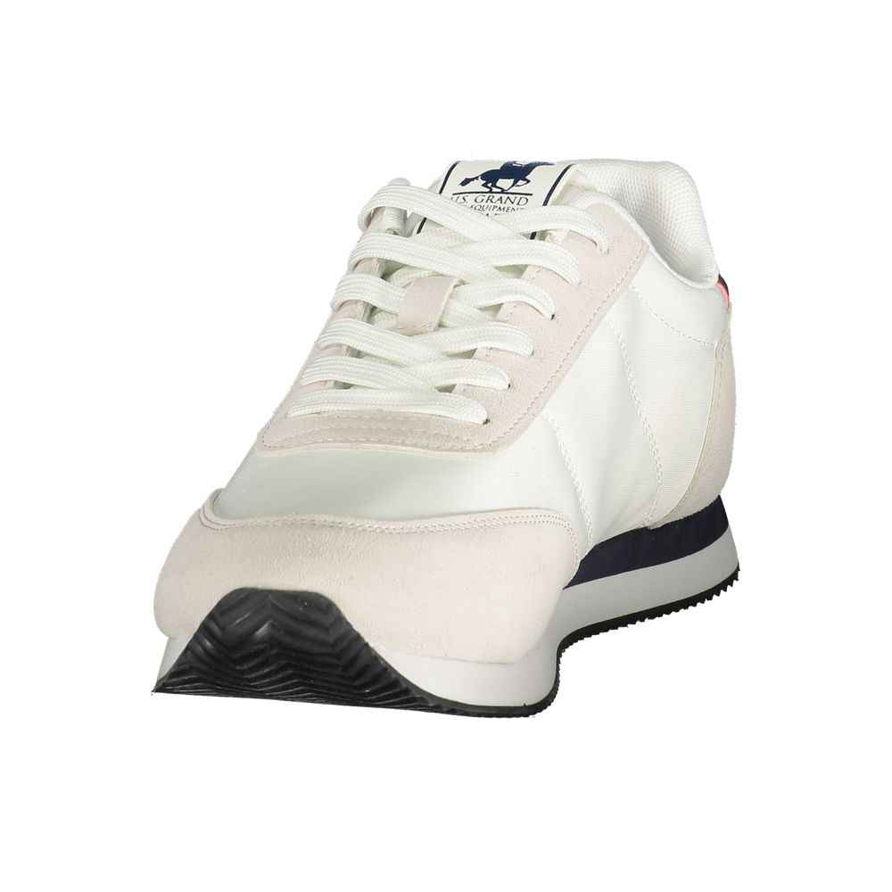 White Polyester Men's Sneaker