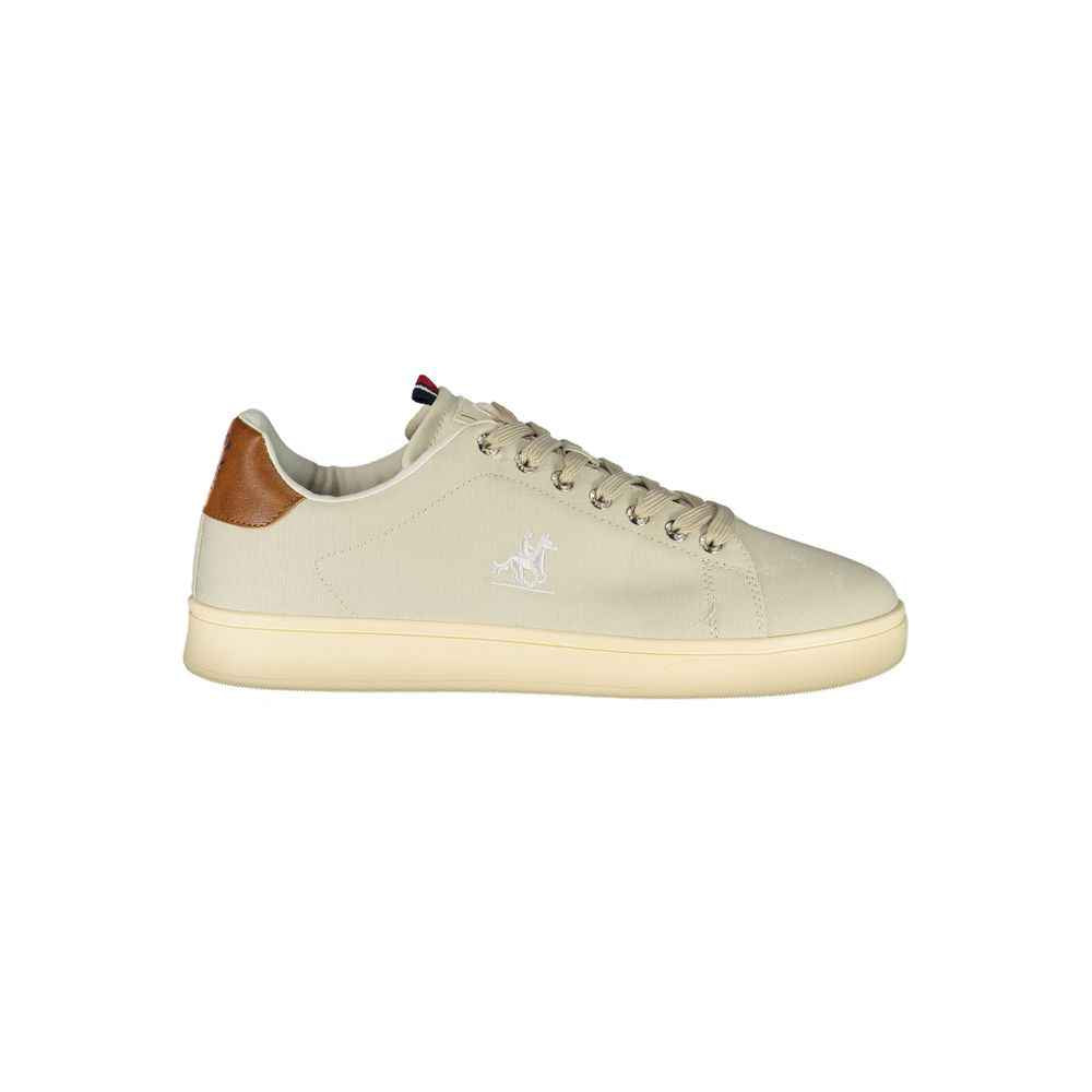 Beige Polyurethane Men Sneaker