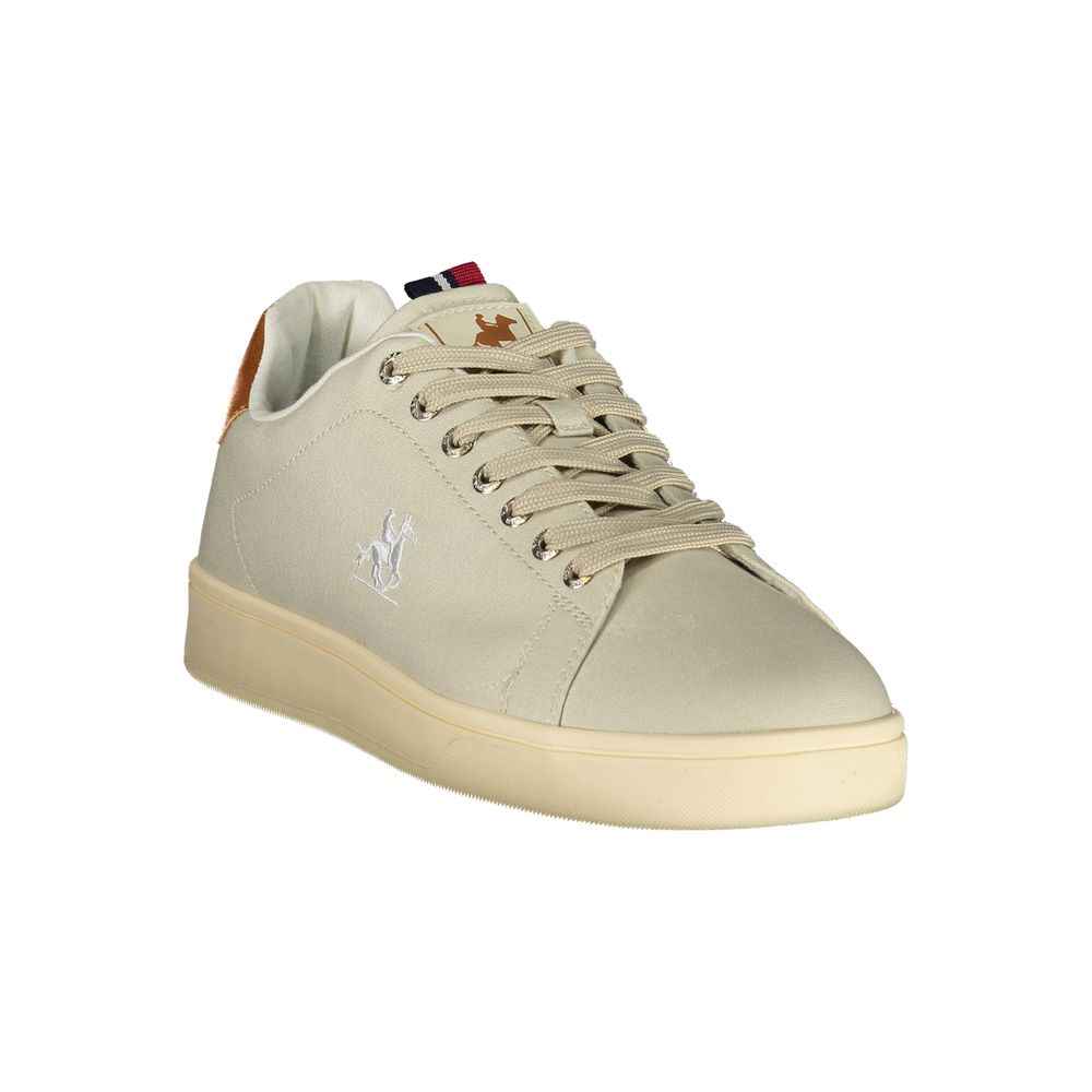 Beige Polyurethane Men Sneaker