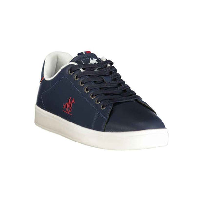 Blue Polyurethane Men's Sneaker