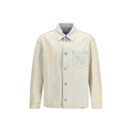 Beige Cotton Denim Jacket