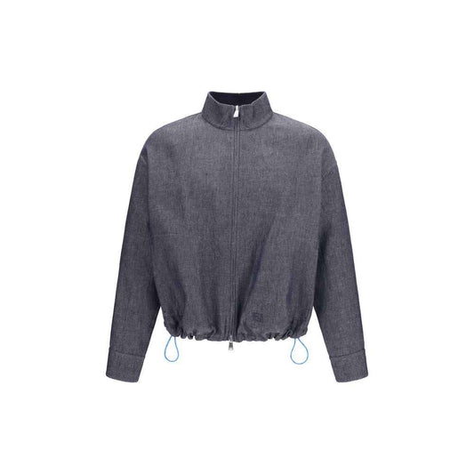 Blue Linen Denim Jacket