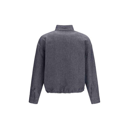 Blue Linen Denim Jacket