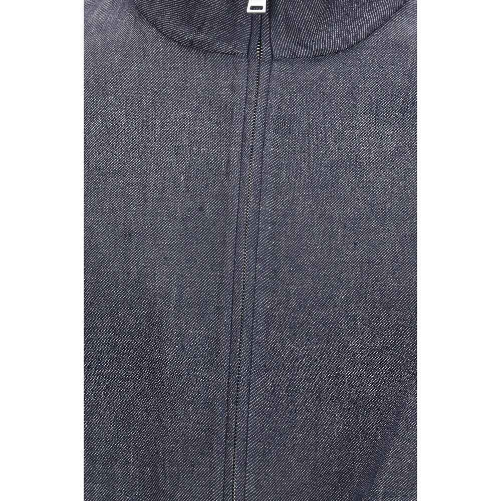 Blue Linen Denim Jacket