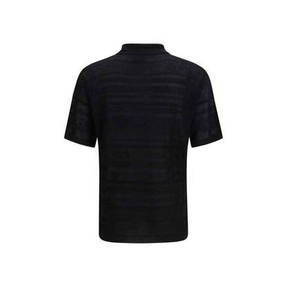 Black Cotton Polo Shirt