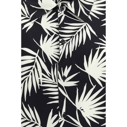 Black Viscose Pattern Shirt