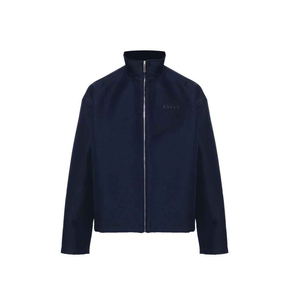 Blue Marabou Full-Length Jacket